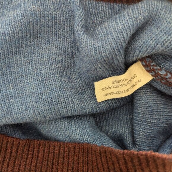 Barque NY Nordic Crew Neck Wool Winter Cabincore Cozy Snow Sweater L - Picture 4 of 5